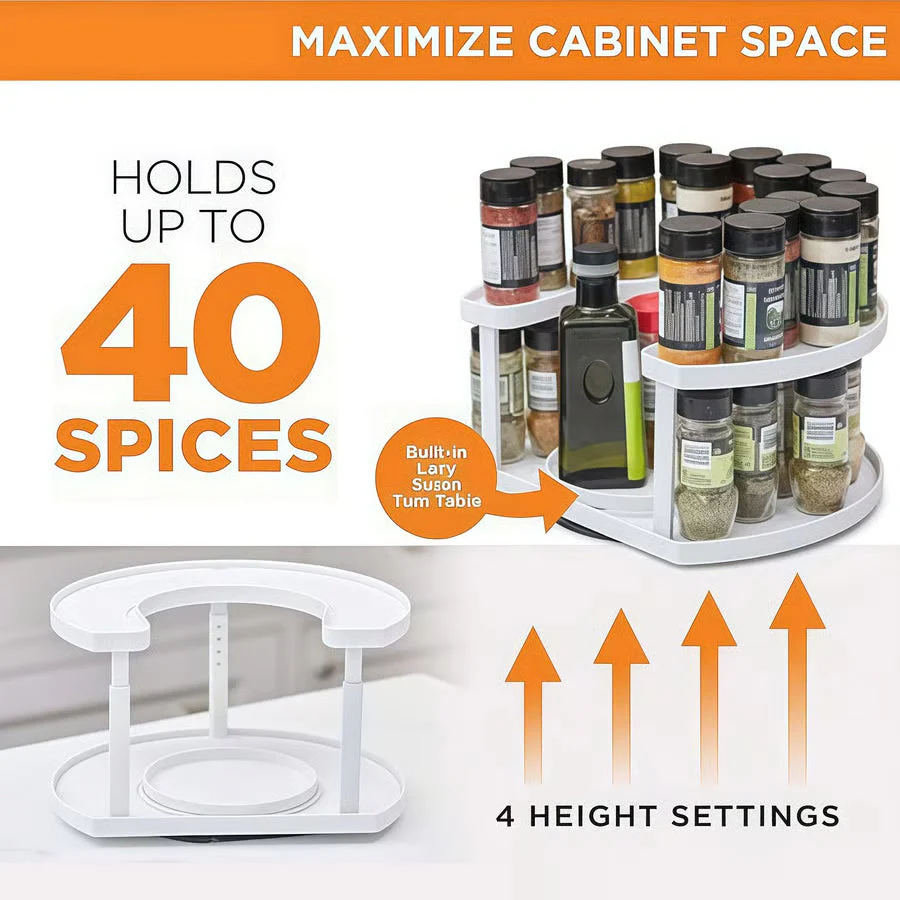 2-Tiered Lazy Susan in D-Shape - Image 9