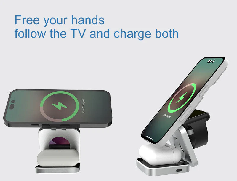 3-in-1 Wireless Charger with Magnetic Design for iPhone, AirPods, Apple Watch - Image 9