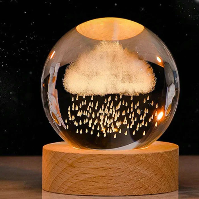 3D Carved Crystal Globe Lamp – Soft LED Night Light - Image 10