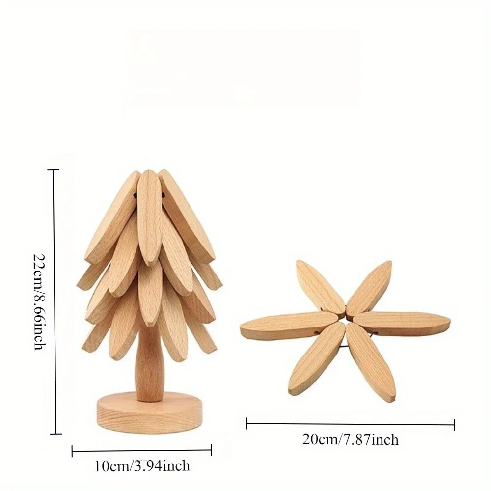 4-Piece Bamboo Coaster Set - Image 2