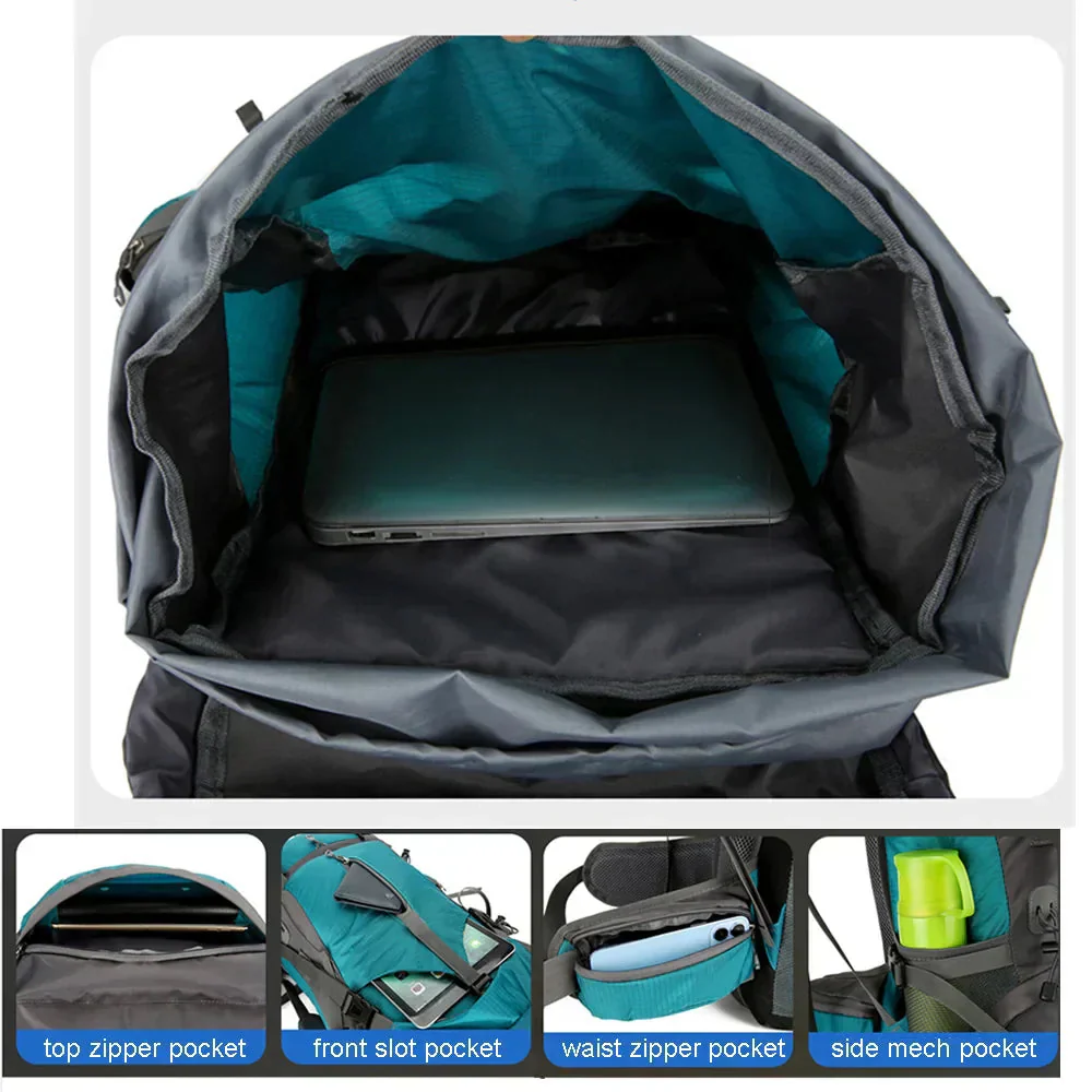 70L Hiking Backpack with Rain Cover - Image 3