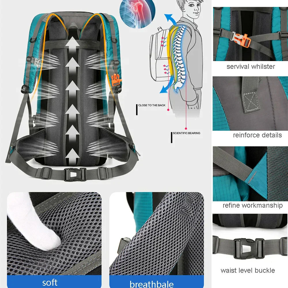 70L Hiking Backpack with Rain Cover - Image 4
