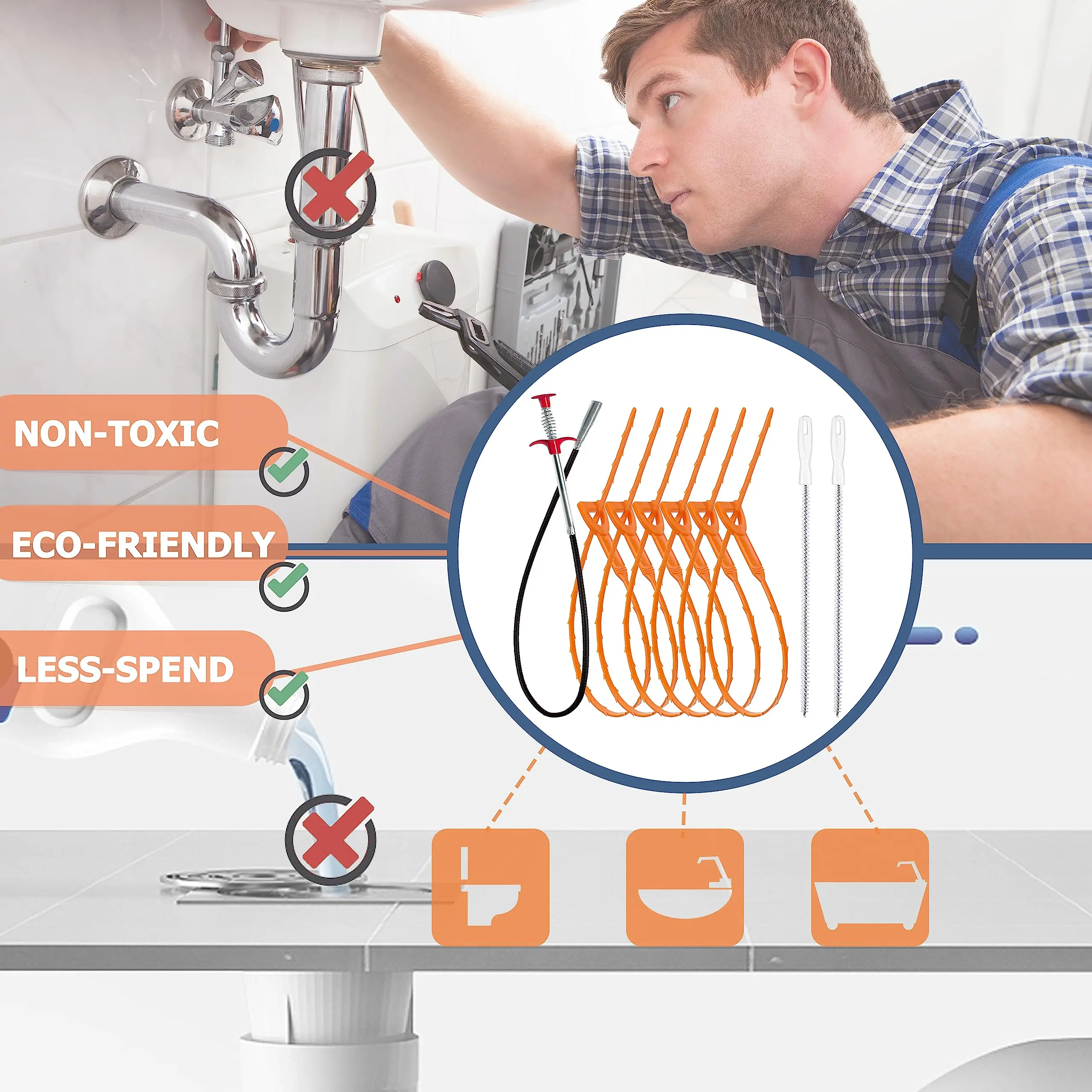 9-Piece Drain Cleaner Set - Image 6
