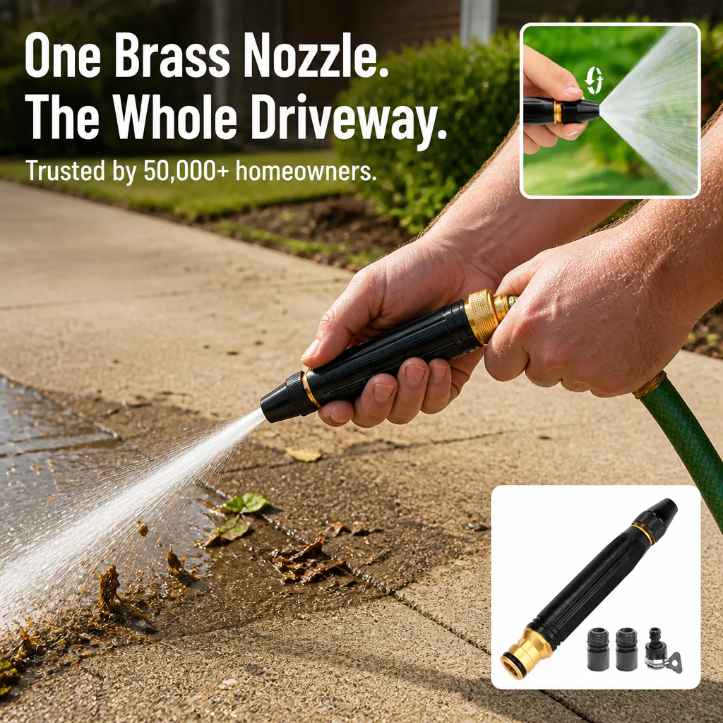 Adjustable heavy-duty garden hose nozzle - Jet cleaning nozzle - Image 8
