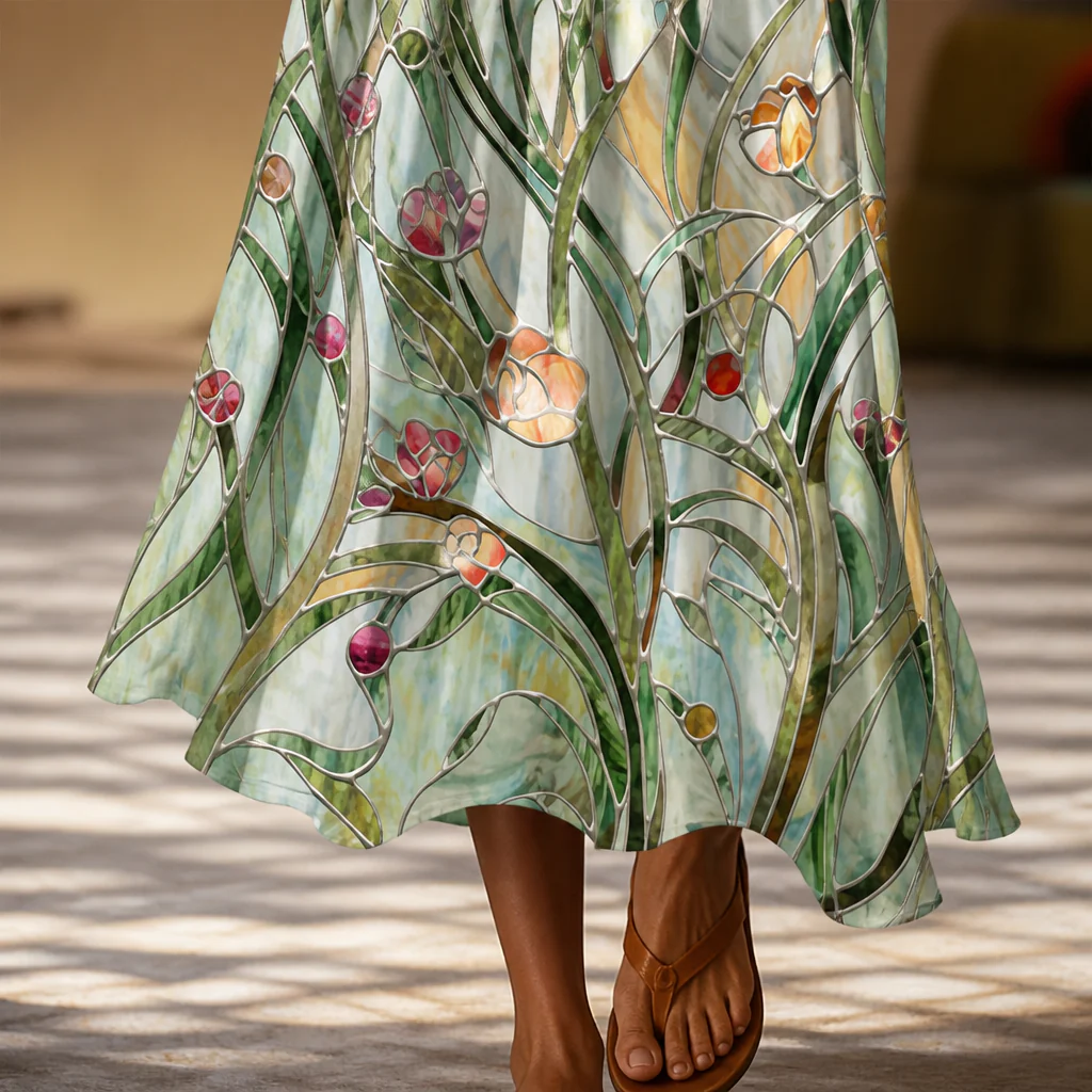 AmaraBelle™ – Flowy Floral Two-Piece Maxi Dress with Matching Cardigan - Image 7