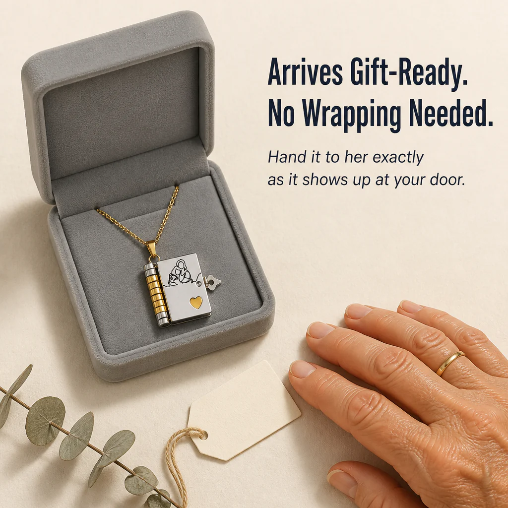 AmoriteBond™ — Open a Six-Page Book Pendant Engraved for Your Grandchild - Image 6