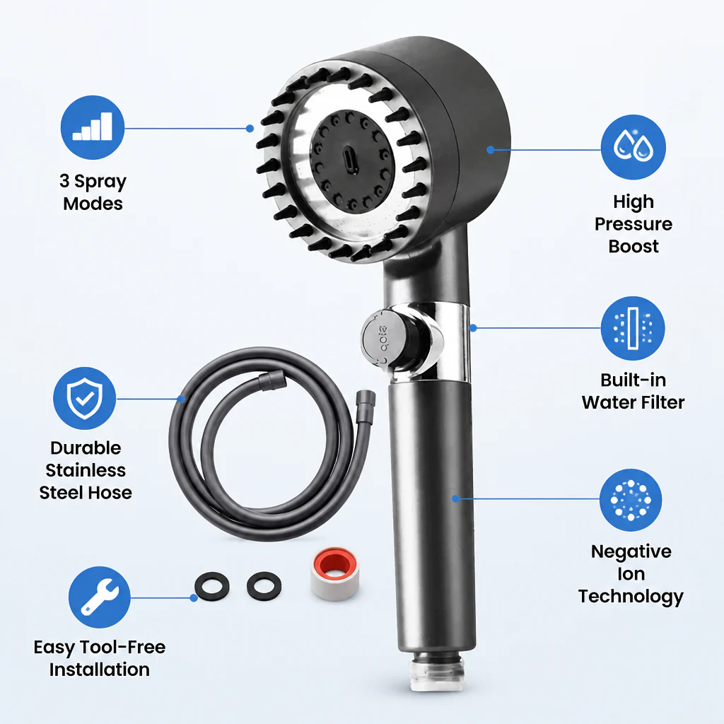 AquaVita™ 4-in-1 Shower Head — Transform Your Shower Into a Revitalizing Spa Escape Every Day - Image 6