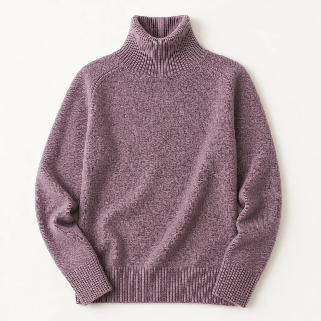 ArcticSilk™ – Cozy Relaxed-Fit Turtleneck Sweater with Ribbed Trim - Image 15