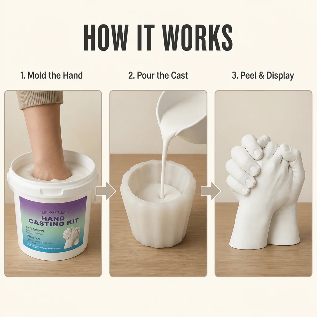 AuraPrint™ — Cast Your Family's Hands Into a Sculpture That Outlives the Camera Roll - Image 3