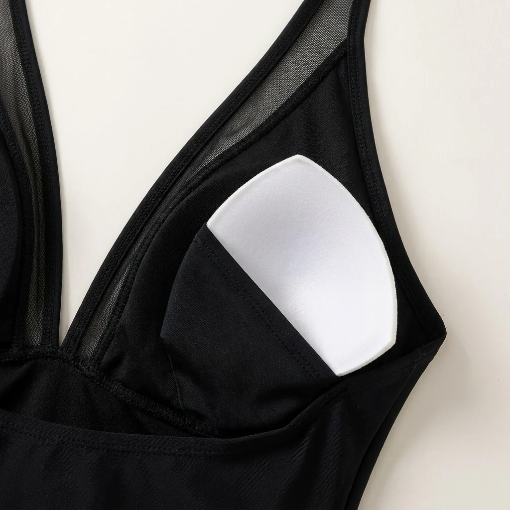 AuraSleek™ – Sculpting Mesh V-Neck One-Piece with Ruched Tummy Control - Image 6