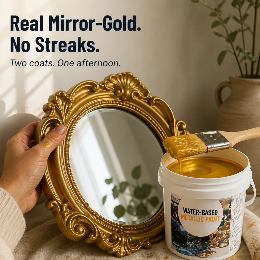 AurumLux™ — Brush On Mirror-Bright Gold That Sticks to Wood, Metal & Plastic