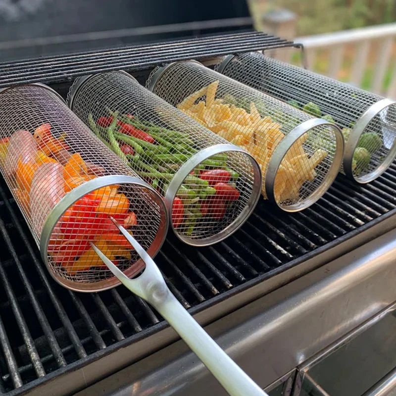 BBQ Cooking Basket | 360° Rotatable | Uniform Heat | Stainless Steel Build | GrillMaster - Image 3