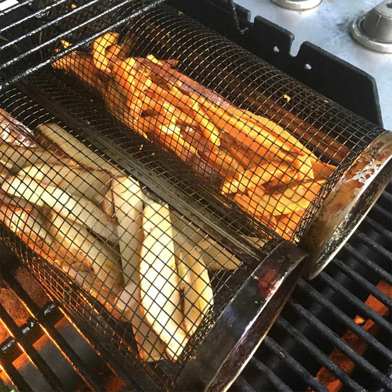 BBQ Cooking Basket | 360° Rotatable | Uniform Heat | Stainless Steel Build | GrillMaster - Image 9