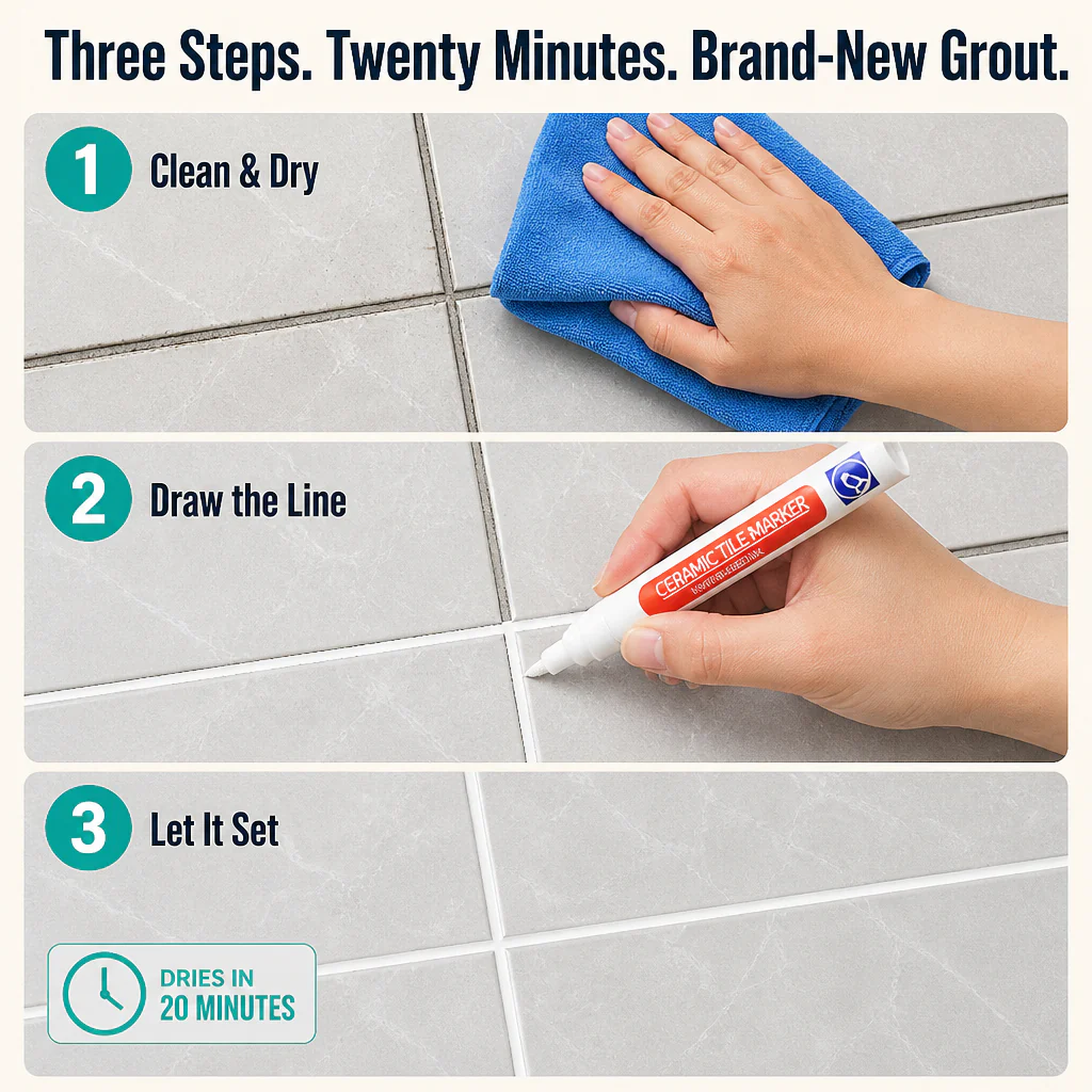 BioShieldSeal™ — Refresh Yellowed Grout Lines to Brand-New White in 20 Minutes - Image 5