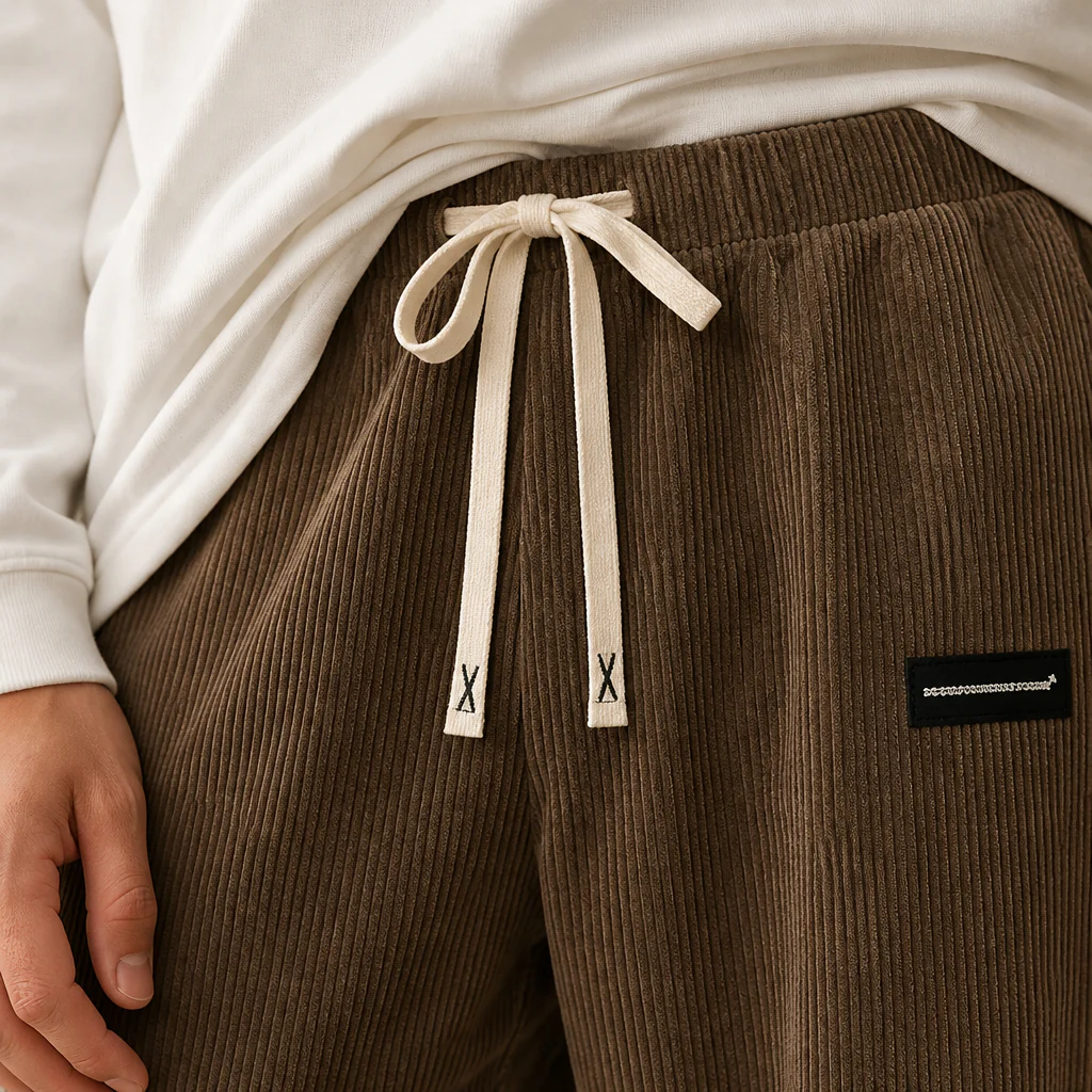 BlazeStride™ – Relaxed Straight-Leg Corduroy Pants with Drawstring Waist - Image 5