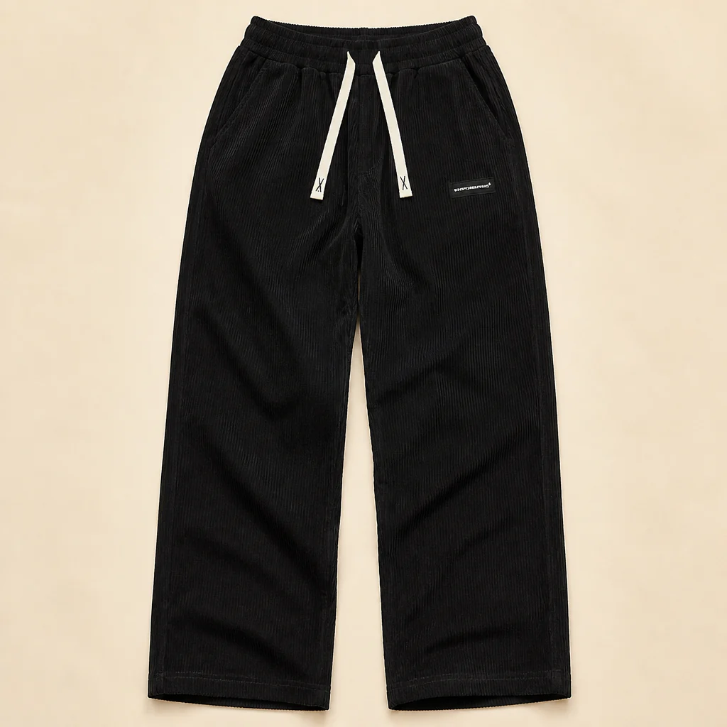 BlazeStride™ – Relaxed Straight-Leg Corduroy Pants with Drawstring Waist - Image 8