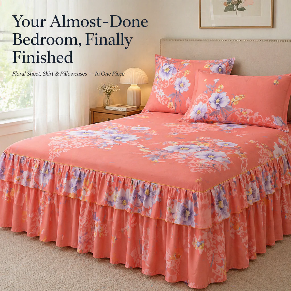 BloomEase™ — Drape Your Bed in Painterly Blooms from Sheet to Floor