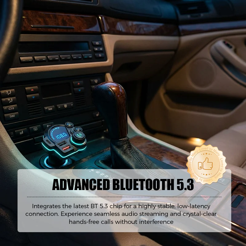 Bluetooth 5.3 FM Transmitter for Car with Dual USB Ports - Image 6