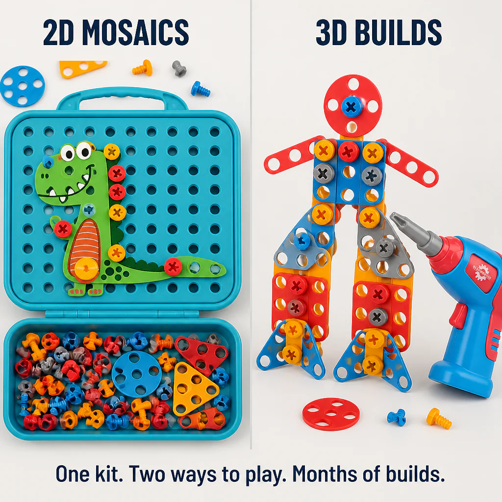 BrightBuilds™ — Swap Screen Time for 211 Pieces and a Real Working Drill - Image 4