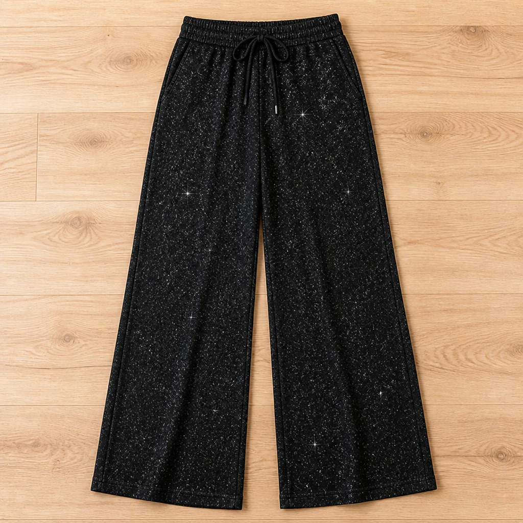 Brillique™ – Sparkling Wide-Leg Sequin Pants with Elastic Drawstring Waist - Image 4