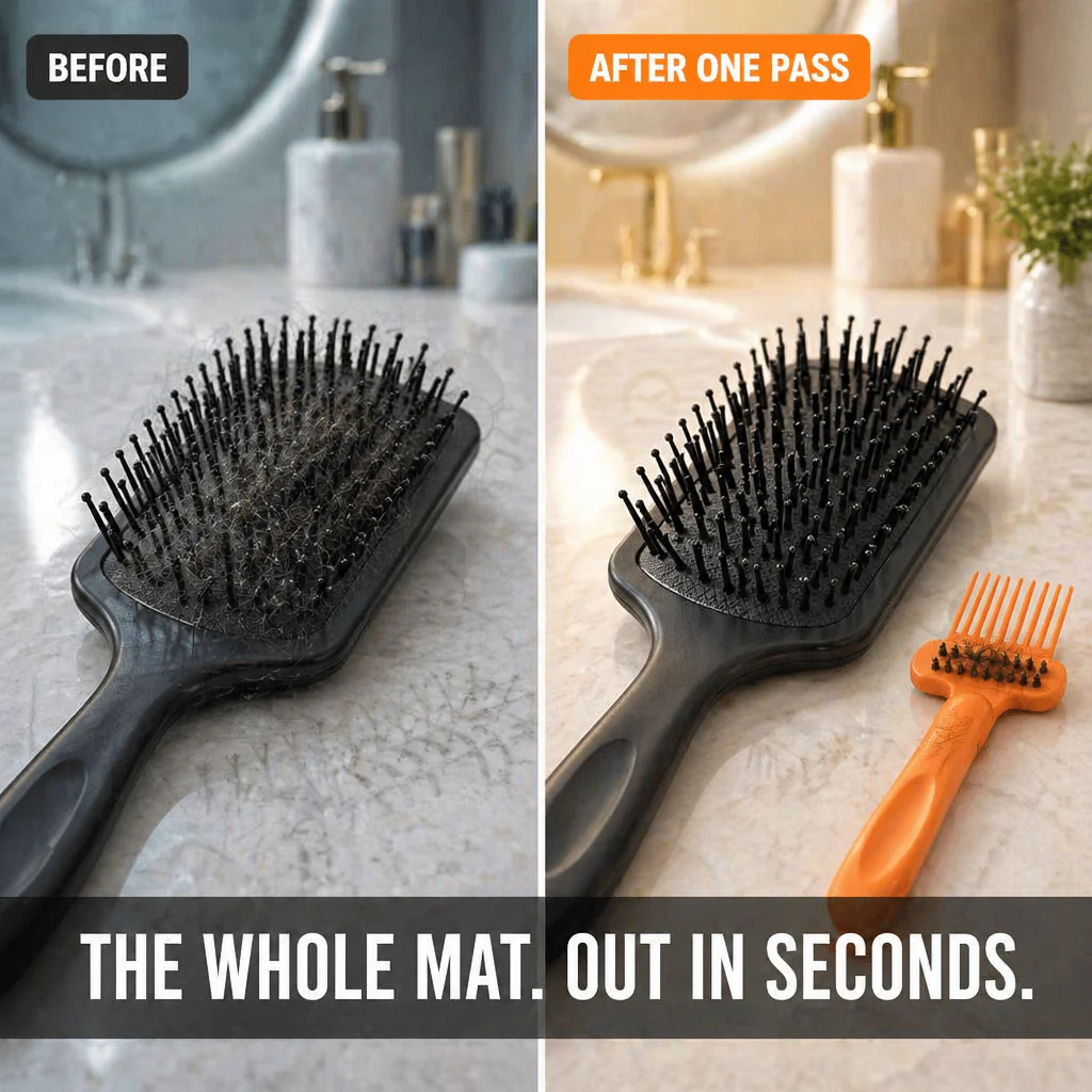 BrushVibe™ — Rake Out Tangled Hair And Scrub The Grime From Every Brush - Image 4