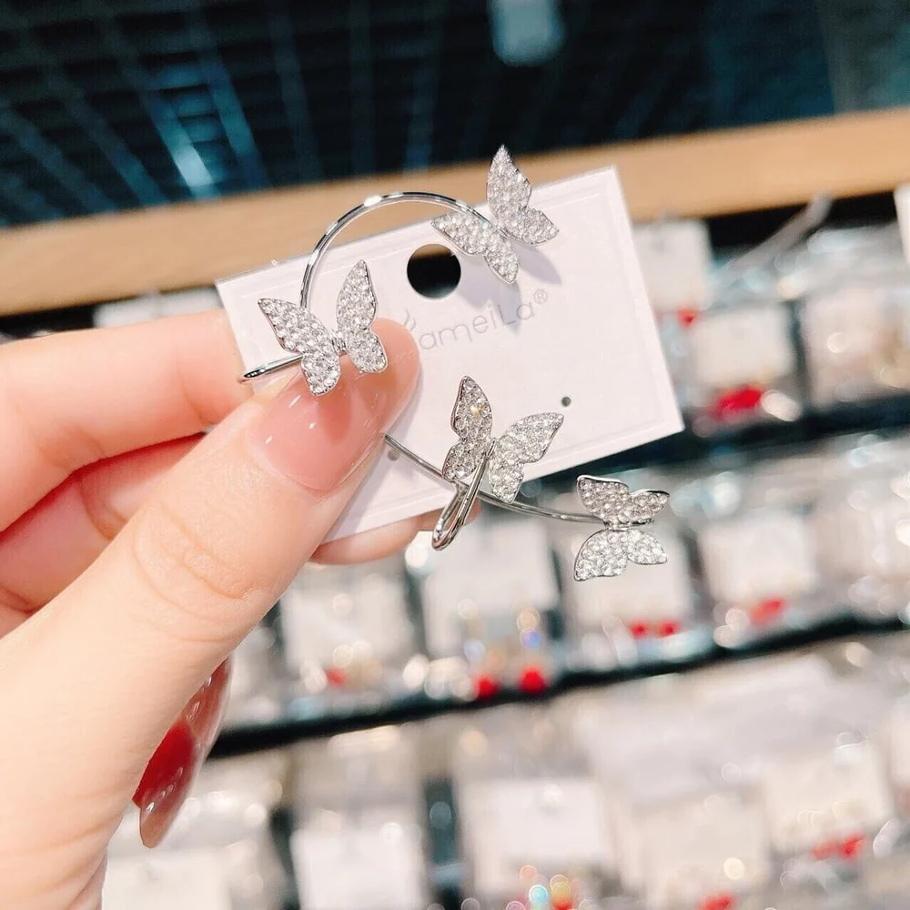 Buy One Get One Free | Zirconia Butterfly Earrings - Image 2