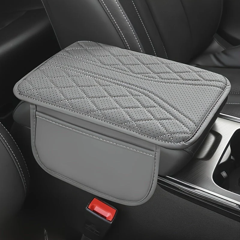 Car Armrest Organizer in PU Leather with Pockets - Image 8