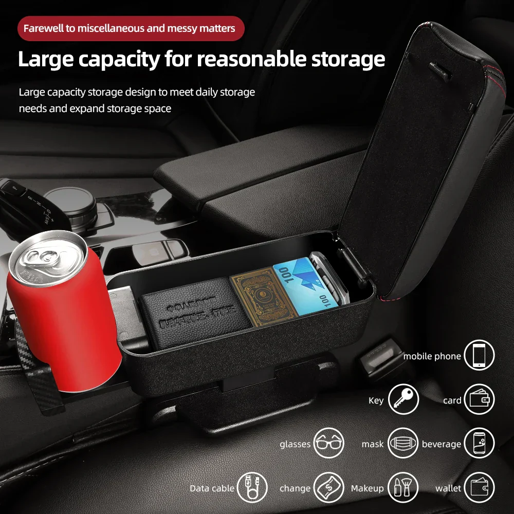 Car Armrest Organizer with Cup Holder - Image 5