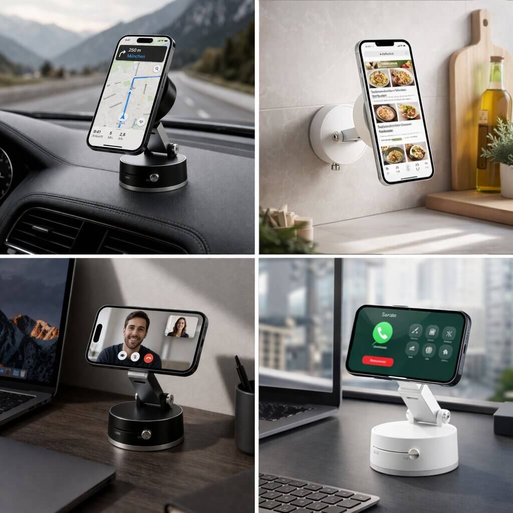 Car Phone Mount with Suction Base | Magnetic Hold | Flexible, Rotatable and Foldable | Magnevo - Image 13