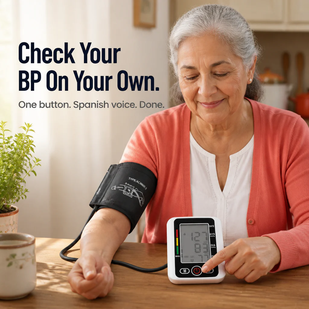 CardioVantage™ — Track Your Blood Pressure at Home With One-Button Spanish Voice Guidance