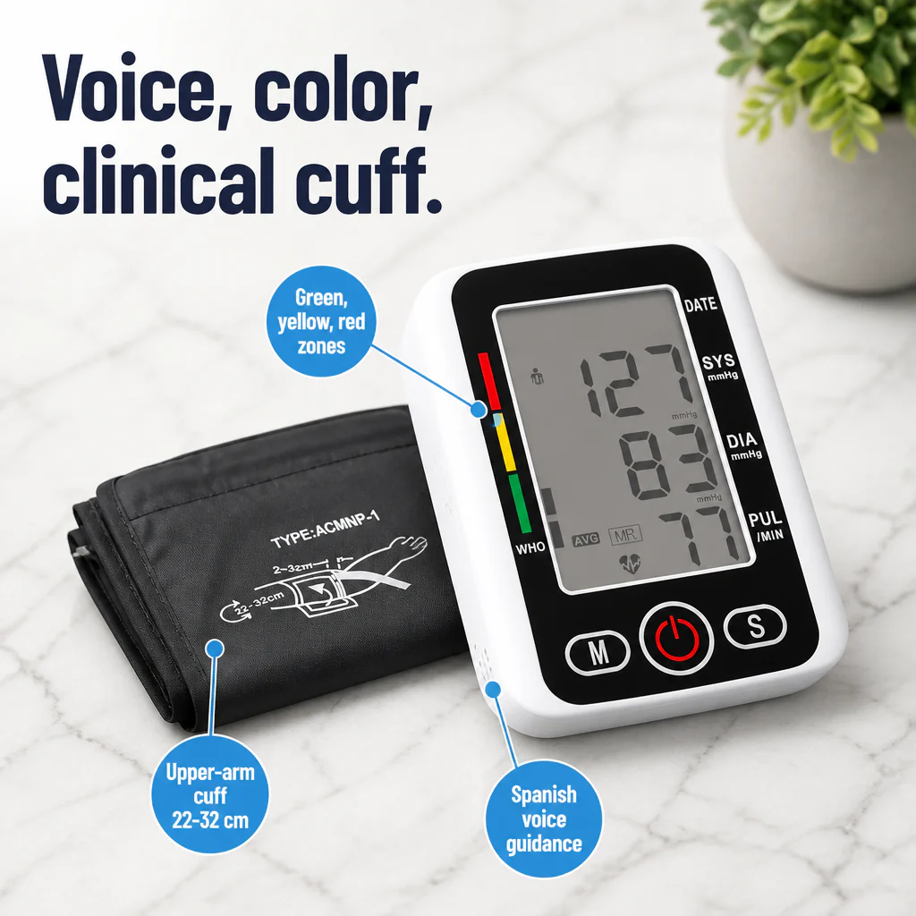 CardioVantage™ — Track Your Blood Pressure at Home With One-Button Spanish Voice Guidance - Image 4
