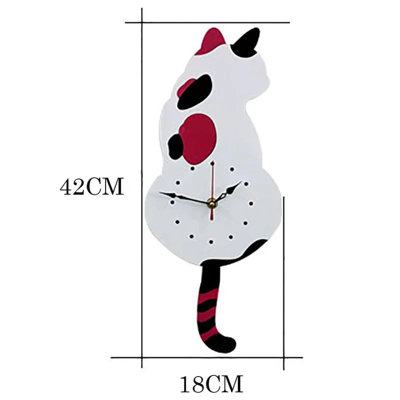 Cat Motion Wall Clock with Moving Tail Feature - Image 2