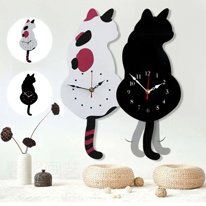 Cat Motion Wall Clock with Moving Tail Feature - Image 7