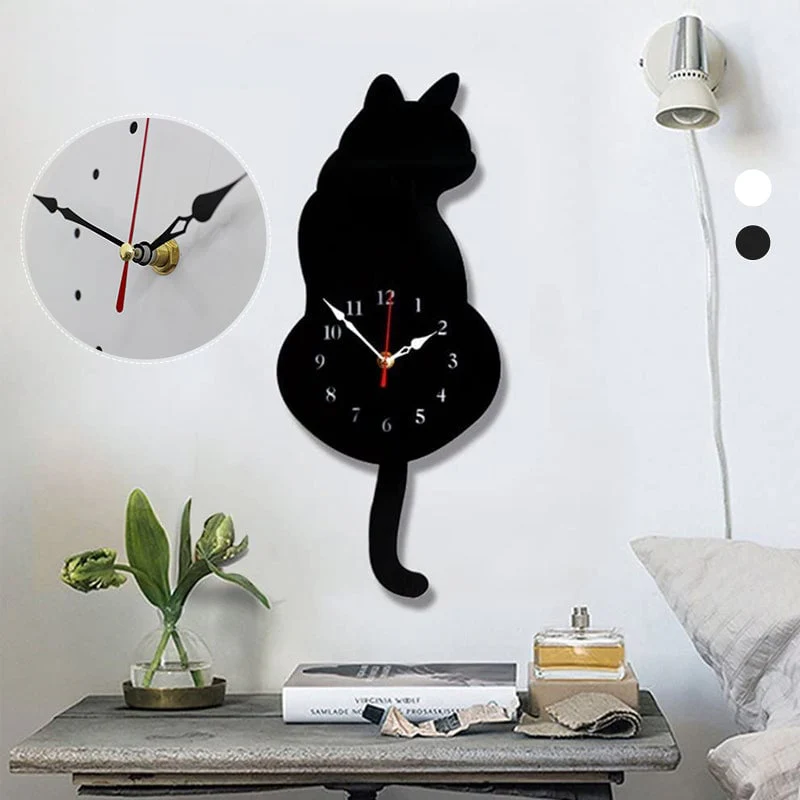 Cat Motion Wall Clock with Moving Tail Feature - Image 8