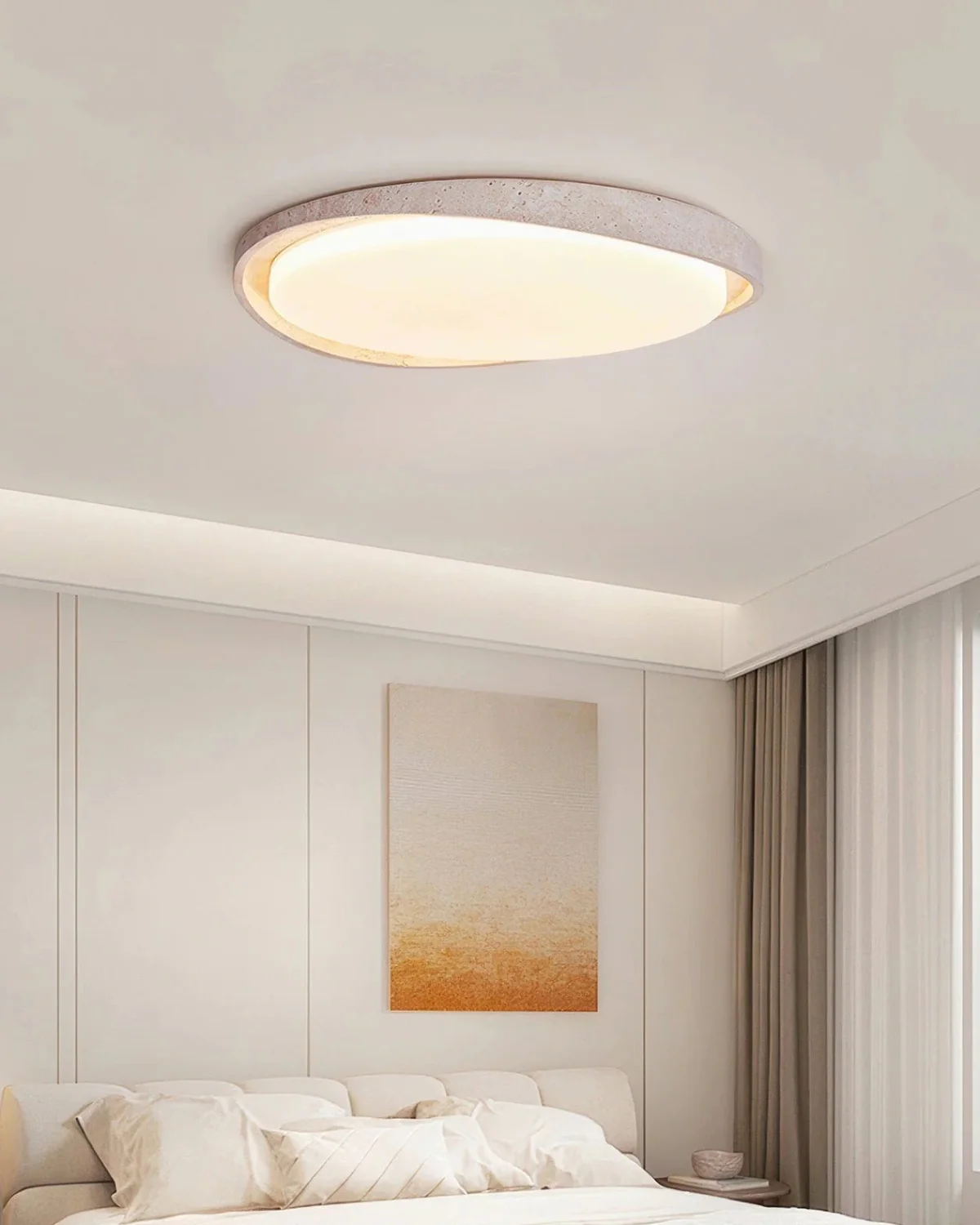 Ceiling Light in Stone Finish – Gentle, Uniform Illumination - Image 5