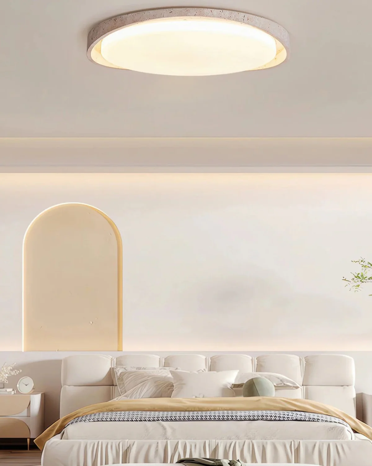Ceiling Light in Stone Finish – Gentle, Uniform Illumination - Image 7