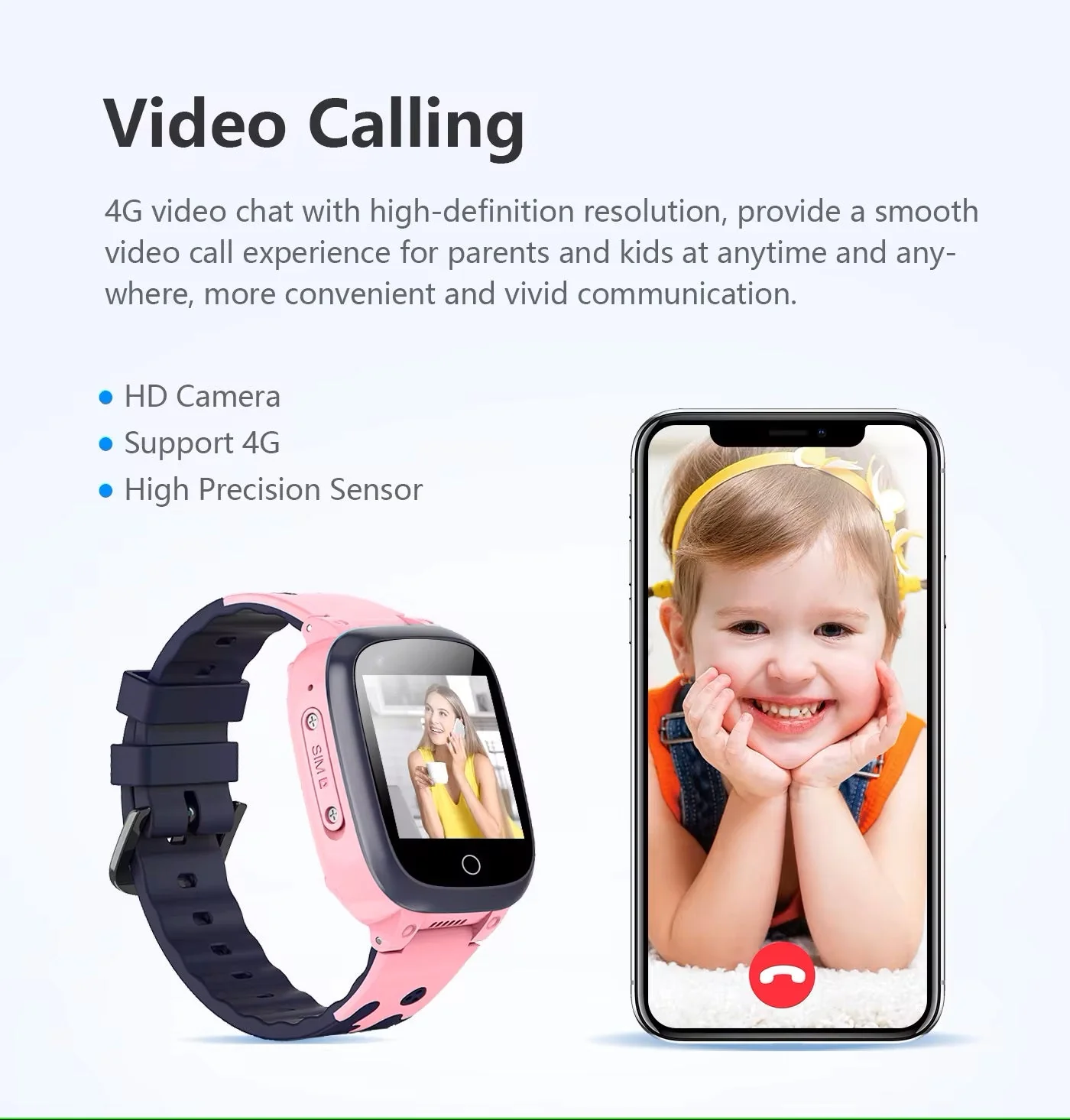 Children's GPS Smartwatch | 4G Video Calling and Contacts | SOS Alert Button | KidLink - Image 3