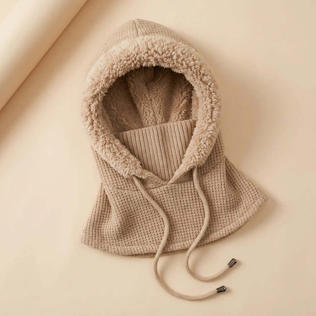 ChillGuard™ – Plush-Lined Hooded Scarf with Drawstring Fit - Image 9