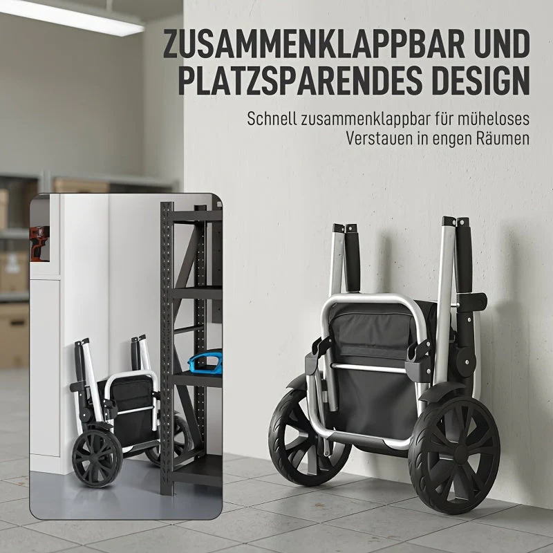 Collapsible 3-in-1 Shopping Cart with Cooler Compartment - Image 7