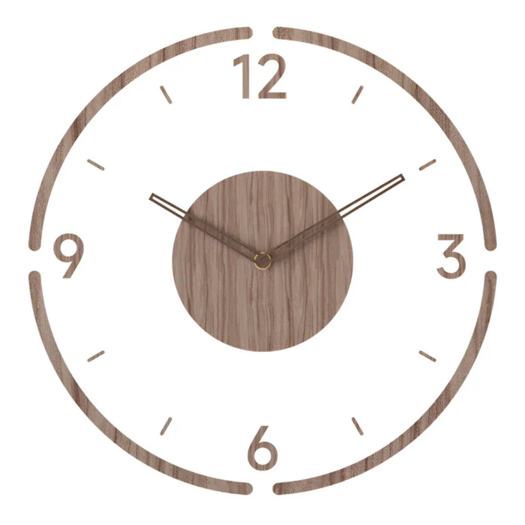 Contemporary Silent Wall Clock 30 cm in Acrylic and Wood - Image 3