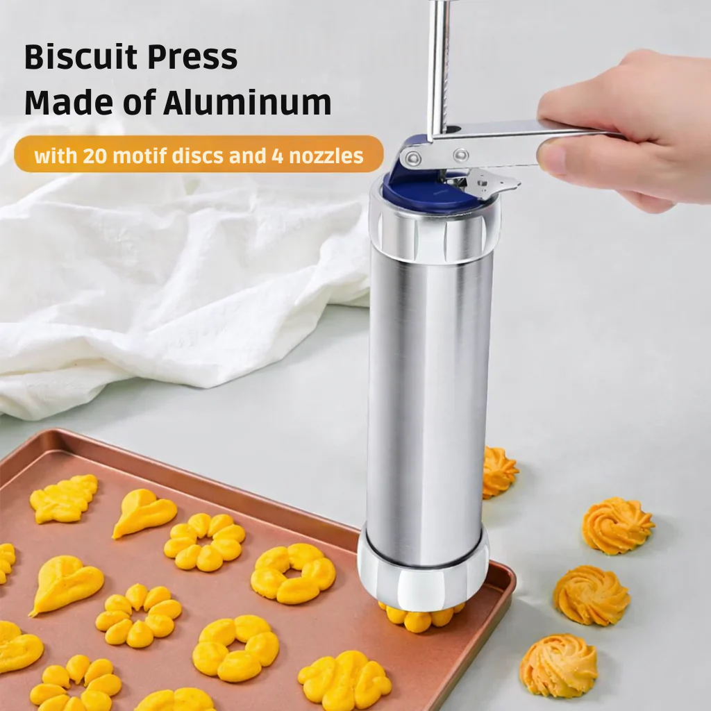 Cookies | Aluminum Dough Stampler | Piped Pastries and Decorating | Bakezy - Image 2