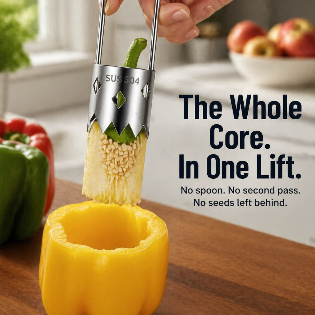 CoreEase™ — Hollow Out Peppers, Apples & Pears in One Clean Twist - Image 4