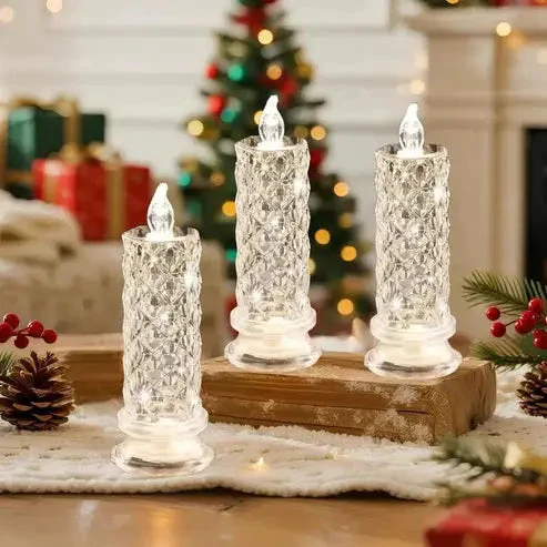 Crystal Glow LED Candles – Radiant Light Moments for the Holiday Season - Image 4