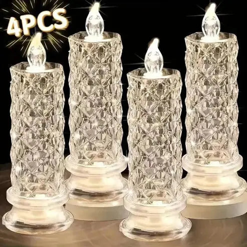 Crystal Glow LED Candles – Radiant Light Moments for the Holiday Season - Image 5