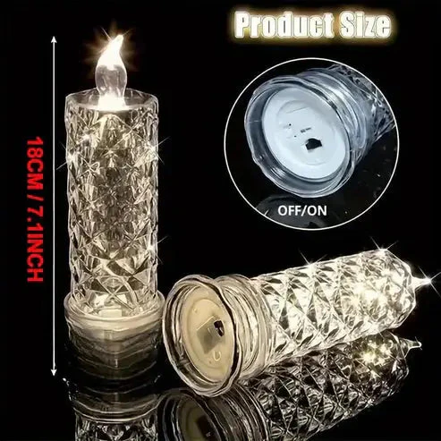 Crystal Glow LED Candles – Radiant Light Moments for the Holiday Season - Image 8