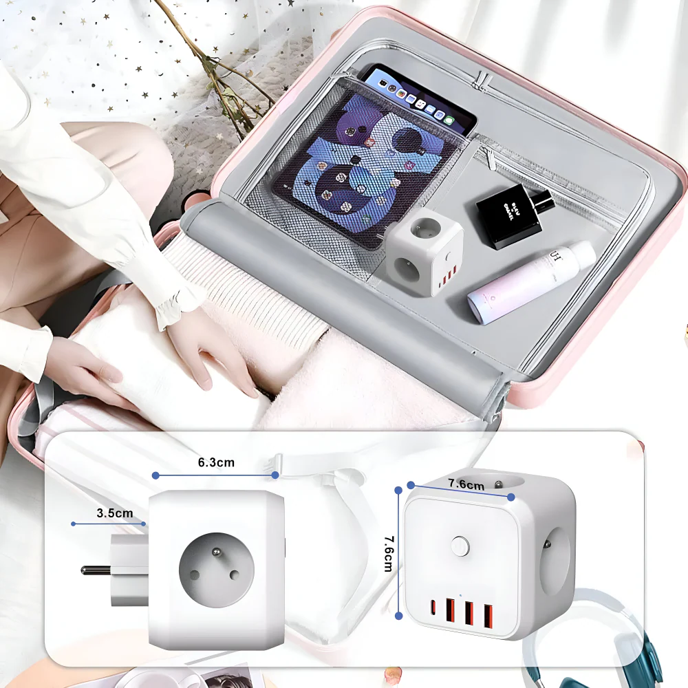 Cube Power Board | Multi-Socket | Overload Safety with On-Off Switch | PowerCube - Image 7