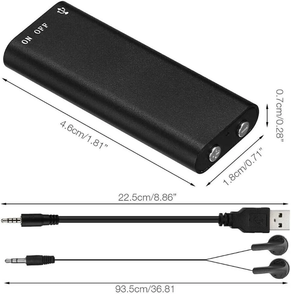 Dictation Device | Compact Audio Recorder | Single Button Recording | MicroSpy - Image 2