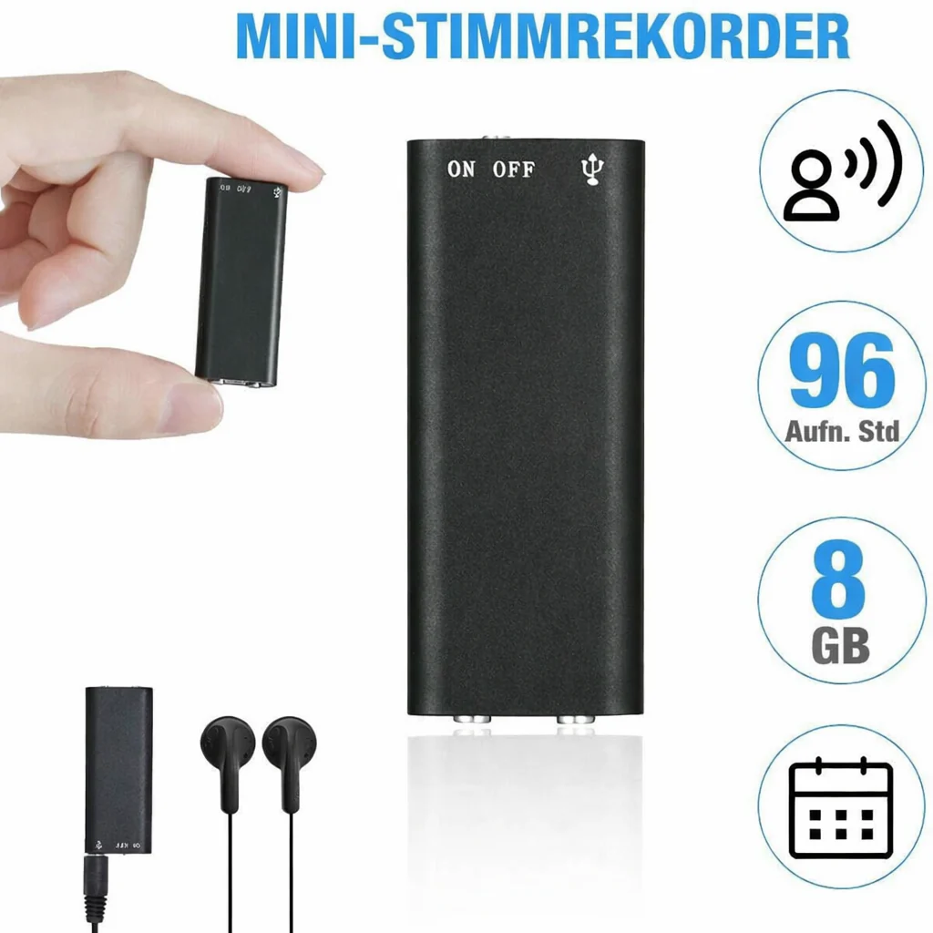 Dictation Device | Compact Audio Recorder | Single Button Recording | MicroSpy - Image 9
