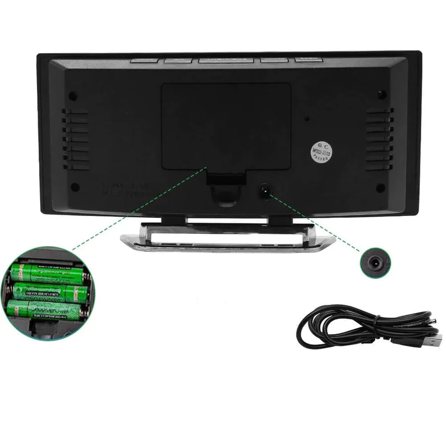Digital Timepiece | LED Mirror Alarm Display | Auto-Dimming Anti-Glare | CurveClock - Image 5