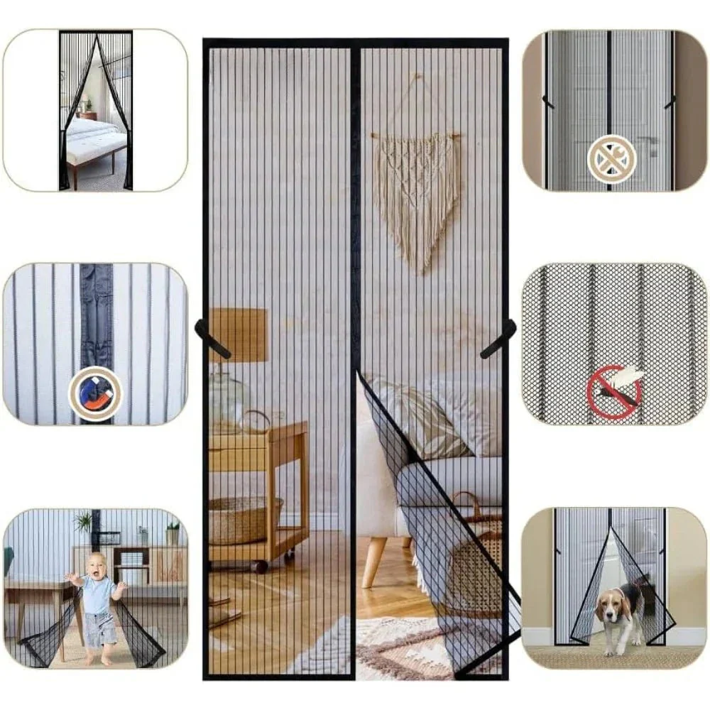 Door Gate | Magnetic Insect Screen Curtain for Doors | Automatic Magnetic Seal | BugBarrier - Image 4